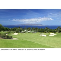 The 18th hole on the Emerald Course at Wailea Golf Club is a downhill par 5. 