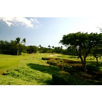 The par-3 third hole on the Emerald Course at Wailea Golf Club plays 200 yards from the back tees. 