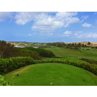 The finishing stretch at Poipu Bay, including the par-16th, runs along the cliffs above the ocean.